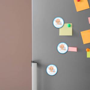 Calamita, MAGNETI in Legno Set da 24 PEZZI D.4,5 cm NEONATO, segnaposto ricordino regalo, bomboniera confettata, pensierino Battesimo o evento del brand Lupia, categoria: Idee regalo e bomboniere > Oggettistica > Magneti.