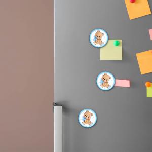 Calamita, MAGNETI in Legno Set da 24 PEZZI D.4,5 cm ORSACCHIOTTO, segnaposto ricordino regalo, bomboniera confettata, pensierino Battesimo o evento del brand Lupia, categoria: Idee regalo e bomboniere > Oggettistica > Magneti.