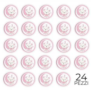 Calamita, MAGNETI in Legno Set da 24 PEZZI D.4,5 cm ORSACCHIOTTO LUNA LITTLE GIRL, segnaposto ricordino regalo, bomboniera confettata, pensierino Battesimo del brand Lupia, categoria: Idee regalo e bomboniere > Oggettistica > Magneti.