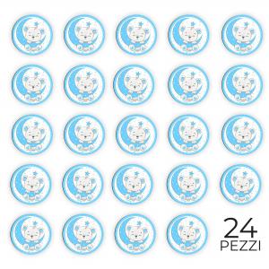 Calamita, MAGNETI in Legno Set da 24 PEZZI D.4,5 cm ORSACCHIOTTO LUNA BABY, segnaposto ricordino regalo, bomboniera confettata, pensierino Battesimo4, del brand Lupia, categoria: Idee regalo e bomboniere > Oggettistica > Magneti.