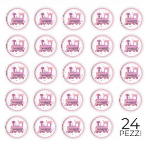 Calamita, MAGNETI in Legno Set da 24 PEZZI D.4,5 cm TRENINO LITTLE GIRL, segnaposto ricordino regalo, bomboniera confettata, pensierino Battesimo o evento del brand Lupia, categoria: Idee regalo e bomboniere > Oggettistica > Magneti.