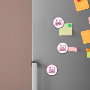 Calamita, MAGNETI in Legno Set da 24 PEZZI D.4,5 cm TRENINO LITTLE GIRL, segnaposto ricordino regalo, bomboniera confettata, pensierino Battesimo o evento del brand Lupia, categoria: Idee regalo e bomboniere > Oggettistica > Magneti.