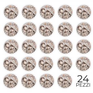 Calamita, MAGNETI in Legno Set da 24 PEZZI D.4,5 cm MARY'S TREE, segnaposto ricordino regalo, bomboniera confettata, pensierino Matrimonio sacra famiglia del brand Lupia, categoria: Idee regalo e bomboniere > Oggettistica > Magneti.