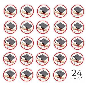 Calamita, MAGNETI in Legno Set da 24 PEZZI D.4,5 cm LAUREA ROSSO, segnaposto ricordino regalo, bomboniera confettata, pensierino del brand Lupia, categoria: Idee regalo e bomboniere > Bomboniere > Bomboniere Segnaposto.