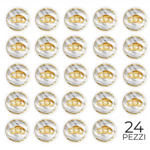 Calamita, MAGNETI in Legno Set da 24 PEZZI D.4,5 cm MATRIMONIO GOLD, segnaposto ricordino regalo, bomboniera confettata, pensierino anniversario del brand Lupia, categoria: Idee regalo e bomboniere > Bomboniere > Bomboniere Segnaposto.