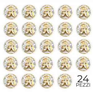 Calamita, MAGNETI in Legno Set da 24 PEZZI D.4,5 cm 50 MATRIMONIO, segnaposto ricordino regalo, bomboniera confettata, pensierino anniversario anni del brand Lupia, categoria: Idee regalo e bomboniere > Oggettistica > Magneti.