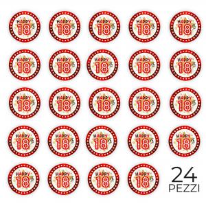 Calamita, MAGNETI in Legno Set da 24 PEZZI D.4,5 cm Compleanno 18 ANNI, segnaposto ricordino regalo, bomboniera confettata, pensierino anniversario del brand Lupia, categoria: Idee regalo e bomboniere > Oggettistica > Magneti.