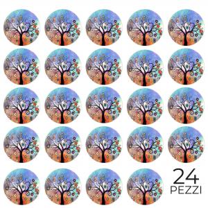 Calamita, MAGNETI in Legno Set da 24 PEZZI D.4,5 cm TREE K Albero della vita, segnaposto ricordino regalo, bomboniera confettata, pensierino anniversario del brand Lupia, categoria: Idee regalo e bomboniere > Bomboniere > Bomboniere Segnaposto.