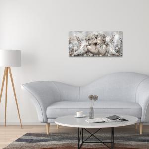 Quadro moderno MONDIE' poster su legno con lamina argento cm 31x66 ANGELS IN FLOWER MIX capezzale, soggiorno, camera da letto del brand Lupia, categoria: Arredo e decorazioni > Quadri e Tele > Quadri su Legno.