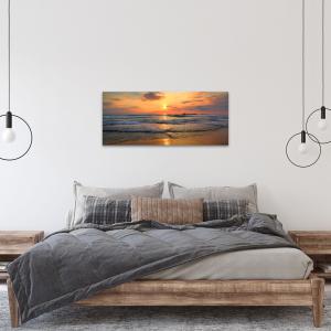Quadro moderno Stampa su Tela CANVAS WORLD 52x122 cm BEACH SUNSET Tramonto, per soggiorno, capezzale camera da letto, ufficio del brand Lupia, categoria: Arredo e decorazioni > Quadri e Tele > Quadri su tela.