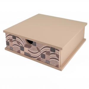 Contenitore Porta Capsule e Cialde caffÃ¨ Cassetto ORGANIZER Vintage LEAVES TILES 33x33 cm in legno del brand Lupia, categoria: Tavola e cucina > Portapane, Contenitori e Organizer > Organizer.