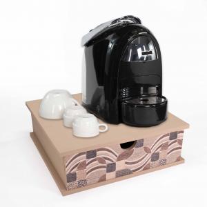 Contenitore Porta Capsule e Cialde caffÃ¨ Cassetto ORGANIZER Vintage LEAVES TILES 33x33 cm in legno del brand Lupia, categoria: Tavola e cucina > Portapane, Contenitori e Organizer > Organizer.