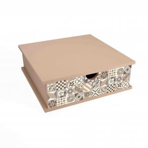 Contenitore Porta Capsule e Cialde caffÃ¨ Cassetto ORGANIZER Vintage TILES VINTAGE 33x33 cm in legno del brand Lupia, categoria: Tavola e cucina > Portapane, Contenitori e Organizer > Organizer.