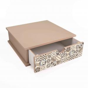 Contenitore Porta Capsule e Cialde caffÃ¨ Cassetto ORGANIZER Vintage TILES VINTAGE 33x33 cm in legno del brand Lupia, categoria: Tavola e cucina > Portapane, Contenitori e Organizer > Organizer.