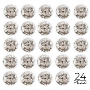 Calamita, MAGNETI in Legno Set da 24 PEZZI D.4,5 cm ANGELS IN FLOWERS MIX con decorazione stampata del brand Lupia, categoria: Idee regalo e bomboniere > Bomboniere > Bomboniere Segnaposto.