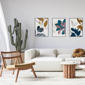 Set con 3 POSTER Quadri moderni EDEN LEAVES A3 29,7x42 cm ART PRINTS METAL finitura metallizzata soggiorno, camera da letto, astratti, SENZA CORNICE del brand Lupia, categoria: Arredo e decorazioni > Poster > Poster Art Prints Metal.