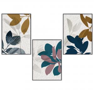 Set con 3 POSTER Quadri moderni EDEN LEAVES A3 29,7x42 cm ART PRINTS METAL finitura metallizzata soggiorno, camera da letto, astratti, SENZA CORNICE del brand Lupia, categoria: Arredo e decorazioni > Poster > Poster Art Prints Metal.