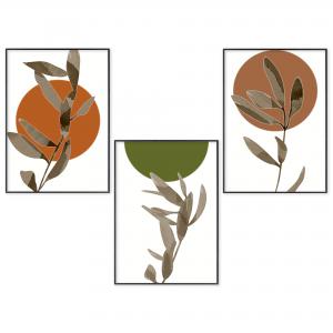 Set con 3 POSTER Quadri moderni ZEN LEAVES A3 29,7x42 cm ART PRINTS METAL finitura metallizzata soggiorno, camera da letto, astratti, SENZA CORNICE del brand Lupia, categoria: Arredo e decorazioni > Poster > Poster Art Prints Metal.