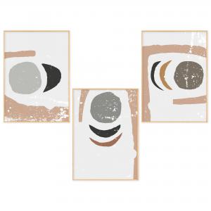 Set con 3 POSTER Quadri moderni SMILE A3 29,7x42 ART PRINTS METAL finitura metallizzata soggiorno camera da letto, astratti SENZA CORNICE del brand Lupia, categoria: Arredo e decorazioni > Poster > Poster Art Prints Metal.