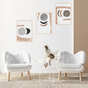 Set con 3 POSTER Quadri moderni SMILE A3 29,7x42 ART PRINTS METAL finitura metallizzata soggiorno camera da letto, astratti SENZA CORNICE del brand Lupia, categoria: Arredo e decorazioni > Poster > Poster Art Prints Metal.
