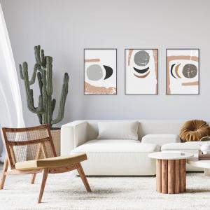 Set con 3 POSTER Quadri moderni SMILE A3 29,7x42 ART PRINTS METAL finitura metallizzata soggiorno camera da letto, astratti SENZA CORNICE del brand Lupia, categoria: Arredo e decorazioni > Poster > Poster Art Prints Metal.