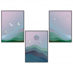 Set con 3 POSTER Quadri moderni ORIENT A3 29,7x42 ART PRINTS METAL finitura metallizzata soggiorno camera da letto, astratti SENZA CORNICE del brand Lupia, categoria: Arredo e decorazioni > Poster > Poster Art Prints Metal, disponibile su Vorreishop.