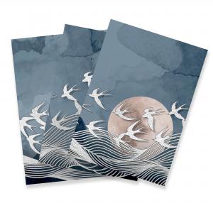 Set con 3 POSTER Quadri moderni SWALLOW FLIGHT A3 29,7x42 ART PRINTS METAL finitura metallizzata soggiorno camera da letto, astratti SENZA CORNICE del brand Lupia, categoria: Arredo e decorazioni > Poster > Poster Art Prints Metal.