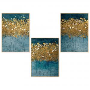 Set con 3 POSTER Quadri moderni FLYING TREES A3 29,7x42 ART PRINTS METAL finitura metallizzata soggiorno camera da letto, astratti SENZA CORNICE del brand Lupia, categoria: Arredo e decorazioni > Poster > Poster Art Prints Metal.