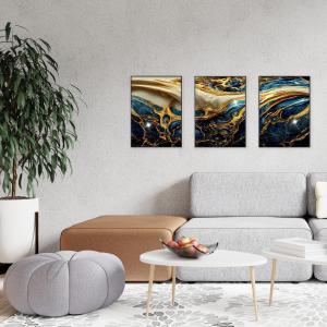 Set con 3 POSTER Quadri moderni FLUID 1 A3 29,7x42 ART PRINTS METAL finitura metallizzata soggiorno camera da letto, astratti SENZA CORNICE del brand Lupia, categoria: Arredo e decorazioni > Poster > Poster Art Prints Metal.