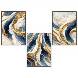 Set con 3 POSTER Quadri moderni FLUID 3 A3 29,7x42 ART PRINTS METAL finitura metallizzata soggiorno camera da letto, astratti SENZA CORNICE del brand Lupia, categoria: Arredo e decorazioni > Poster > Poster Art Prints Metal.