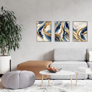 Set con 3 POSTER Quadri moderni FLUID 3 A3 29,7x42 ART PRINTS METAL finitura metallizzata soggiorno camera da letto, astratti SENZA CORNICE del brand Lupia, categoria: Arredo e decorazioni > Poster > Poster Art Prints Metal.