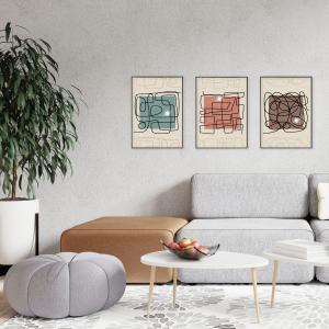 Set con 3 POSTER Quadri moderni LABYRINTH A3 29,7x42 ART PRINTS METAL finitura metallizzata soggiorno camera da letto, astratti SENZA CORNICE del brand Lupia, categoria: Arredo e decorazioni > Poster > Poster Art Prints Metal.