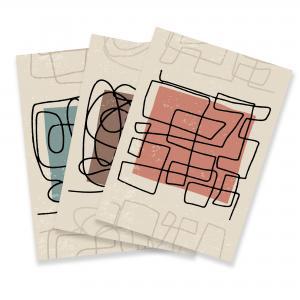 Set con 3 POSTER Quadri moderni LABYRINTH A3 29,7x42 ART PRINTS METAL finitura metallizzata soggiorno camera da letto, astratti SENZA CORNICE del brand Lupia, categoria: Arredo e decorazioni > Poster > Poster Art Prints Metal.