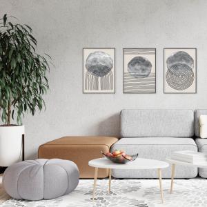 Set con 3 POSTER Quadri moderni LINES A3 29,7x42 ART PRINTS METAL finitura metallizzata soggiorno camera da letto, astratti SENZA CORNICE del brand Lupia, categoria: Arredo e decorazioni > Poster > Poster Art Prints Metal.
