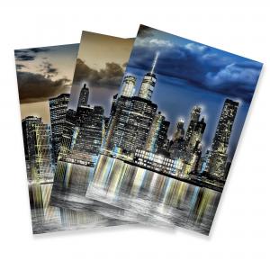 Set con 3 POSTER Quadri moderni NEW YORK SILVER A3 29,7x42 ART PRINTS METAL finitura metallizzata per soggiorno camera da letto, astratti SENZA CORNICE del brand Lupia, categoria: Arredo e decorazioni > Poster > Poster Art Prints Metal.