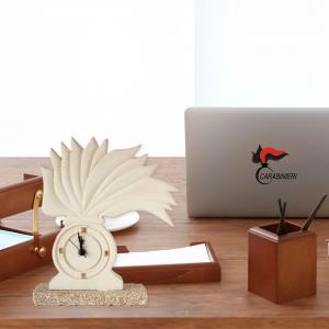 Orologio Arma dei Carabinieri Crest scultura decorazione bomboniera in Pietra Leccese salentina misure 28 x 22 cm del brand Maestro d'arte De Iaco Alfredo, categoria: Artigianato salentino > Pietra leccese e carparo > Lampade e Orologi.