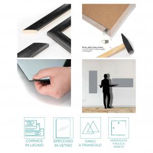 Specchio da parete MIRROR RAINBOW 38x121 cm colore Nero del brand Lupia, categoria: Complementi d'arredo > Specchi e specchiere > Specchi da terra.