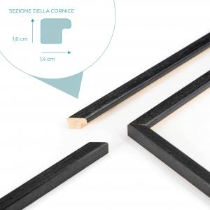 Lupia Specchio da parete moderno 34x114 cm con cornice OPTICAL Nera sottile in legno, design lungo del brand Lupia, categoria: Complementi d'arredo > Specchi e specchiere > Specchi da parete, disponibile su Vorreishop.