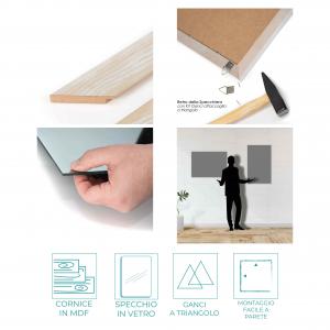 Lupia Specchio da parete moderno 43x69 cm con cornice multicolore BOSTON in legno, design shabby - Beige del brand Lupia, categoria: Complementi d'arredo > Specchi e specchiere > Specchi da parete.