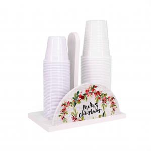 Set 3 pezzi Accessori Cucina di Natale NEW CHRISTMAS A Porta Bicchieri, P. Tovaglioli e P. Rotolo in legno bianco del brand Lupia, categoria: Tavola e cucina > Portabicchieri, Portatovaglioli e Portarotoli > Set Portarotolo, Portatovaglioli e Portabicchieri.