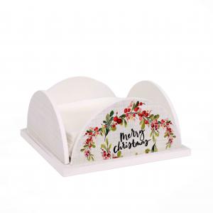 Set 3 pezzi Accessori Cucina di Natale NEW CHRISTMAS A Porta Bicchieri, P. Tovaglioli e P. Rotolo in legno bianco del brand Lupia, categoria: Tavola e cucina > Portabicchieri, Portatovaglioli e Portarotoli > Set Portarotolo, Portatovaglioli e Portabicchieri.