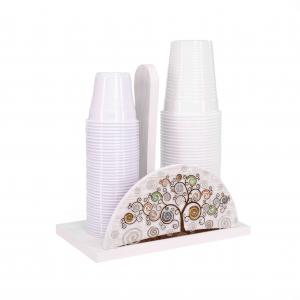 Set 3 pezzi NEW Porta Bicchieri, Porta Tovaglioli e Porta Rotolo in legno Albero della vita Shabby WHITE Tree White del brand Lupia, categoria: Collezioni > TREE stile Albero della Vita > TREE stile Albero della Vita.