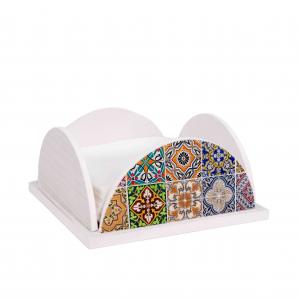 Set 3 pezzi NEW Porta Bicchieri, Porta Tovaglioli e Porta Rotolo in legno WHITE TILES del brand Lupia, categoria: Tavola e cucina > Portabicchieri, Portatovaglioli e Portarotoli > Set Portarotolo, Portatovaglioli e Portabicchieri.