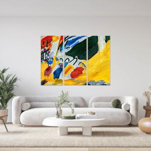 Quadro Moderno 3 pezzi stampa su tela GRANDE QUADRO 100x150 cm IMPRESSION III di Kandinskij per soggiorno, capezzale camera da letto, ufficio del brand Lupia, categoria: Arredo e decorazioni > Quadri e Tele > Grandi Quadri.
