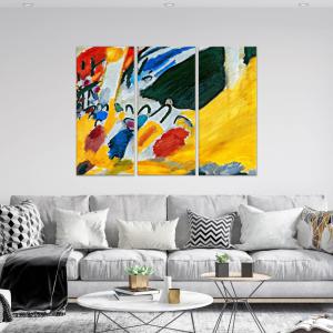 Quadro Moderno 3 pezzi stampa su tela GRANDE QUADRO 100x150 cm IMPRESSION III di Kandinskij per soggiorno, capezzale camera da letto, ufficio del brand Lupia, categoria: Arredo e decorazioni > Quadri e Tele > Grandi Quadri.