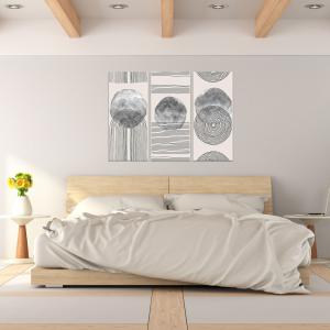 Quadro Moderno 3 pezzi stampa su tela GRANDE QUADRO 100x150 cm LINES, geometrico astratto per soggiorno, capezzale camera da letto, ufficio del brand Lupia, categoria: Arredo e decorazioni > Quadri e Tele > Grandi Quadri.