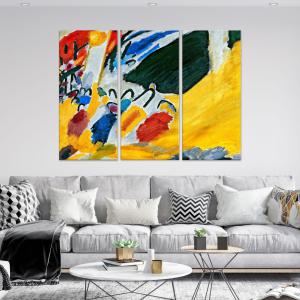 Quadro Moderno 3 pezzi stampa su tela GRANDE QUADRO 122x180 cm IMPRESSION III di Kandinskij per soggiorno, capezzale camera da letto, ufficio del brand Lupia, categoria: Arredo e decorazioni > Quadri e Tele > Grandi Quadri.