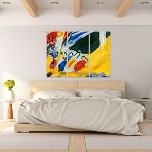 Quadro Moderno 3 pezzi stampa su tela GRANDE QUADRO 122x180 cm IMPRESSION III di Kandinskij per soggiorno, capezzale camera da letto, ufficio del brand Lupia, categoria: Arredo e decorazioni > Quadri e Tele > Grandi Quadri.