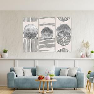 Quadro Moderno 3 pezzi stampa su tela GRANDE QUADRO 122x180 cm LINES, geometrico astratto per soggiorno, capezzale camera da letto, ufficio del brand Lupia, categoria: Arredo e decorazioni > Quadri e Tele > Grandi Quadri.
