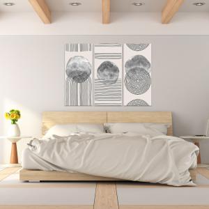 Quadro Moderno 3 pezzi stampa su tela GRANDE QUADRO 122x180 cm LINES, geometrico astratto per soggiorno, capezzale camera da letto, ufficio del brand Lupia, categoria: Arredo e decorazioni > Quadri e Tele > Grandi Quadri.